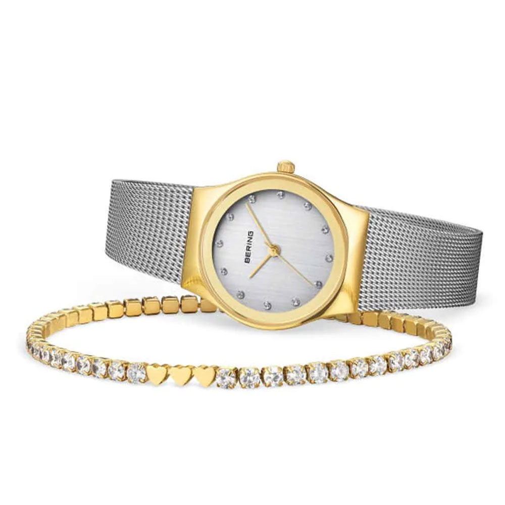 Set ceas și brățară de damă Bering Classic 12927-001-GWP