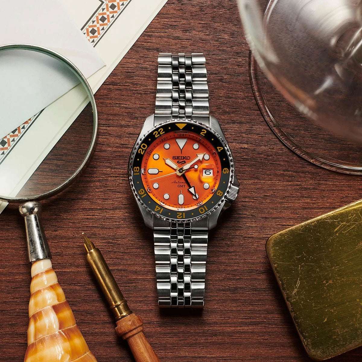 Ceas bărbătesc Seiko 5 Sport GMT Automatic SSK005K1