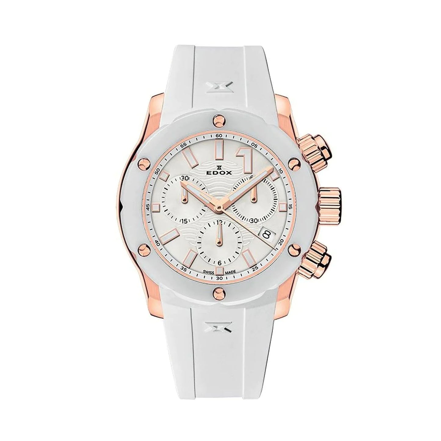 Ceas de damă Edox Chronograph Ceramic 10225-37RB-BIR CO-1