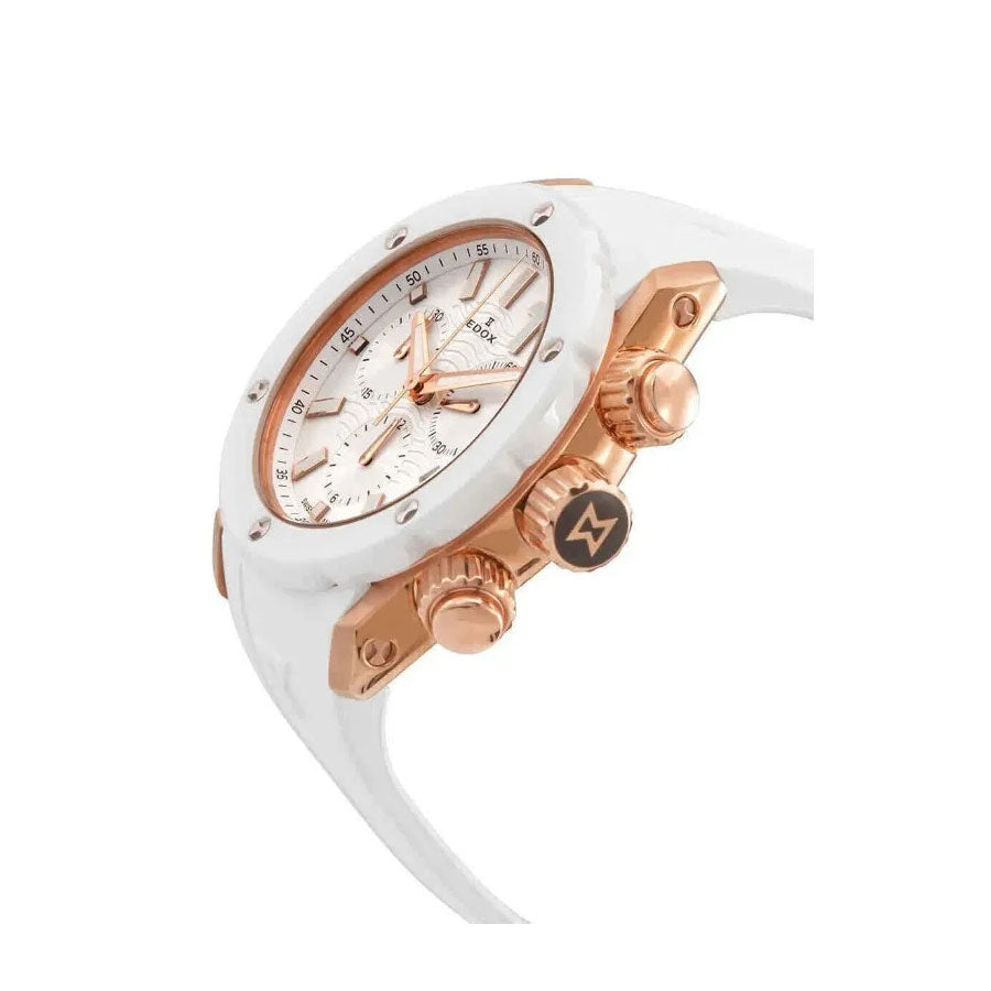 Ceas de damă Edox Chronograph Ceramic 10225-37RB-BIR CO-1