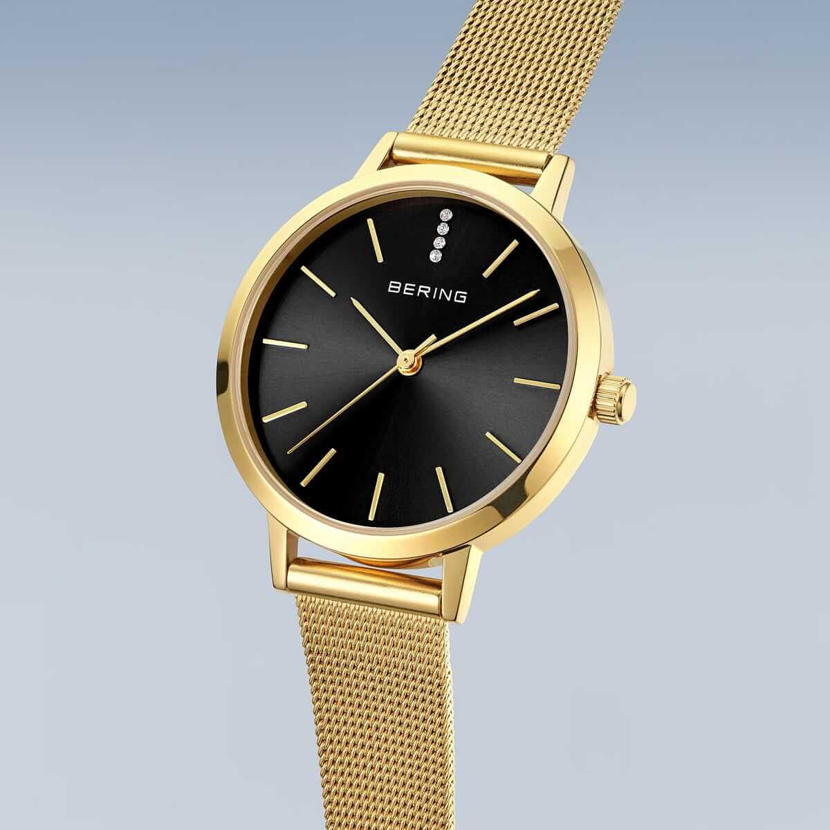 Ceas de damă Bering Classic, auriu lustruit, 13434-332