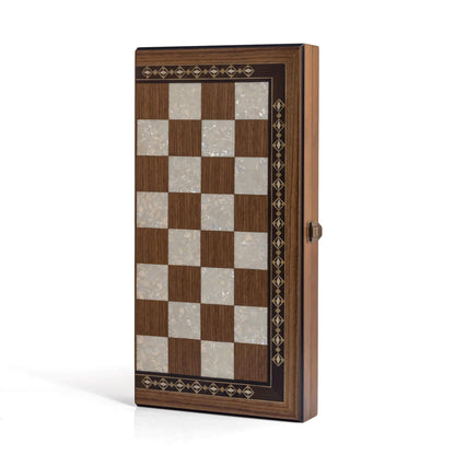 Set de șah Malak din lemn de nuc, realizat manual