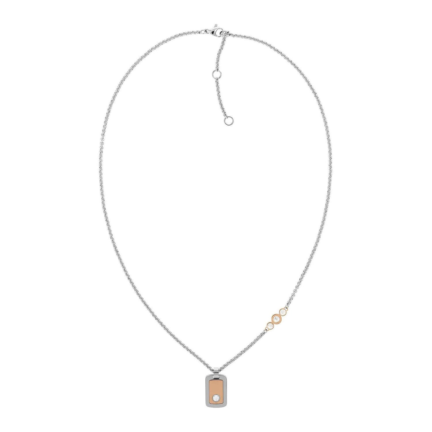 Colier Tommy Hilfiger din aur roz și zirconiu 2780577