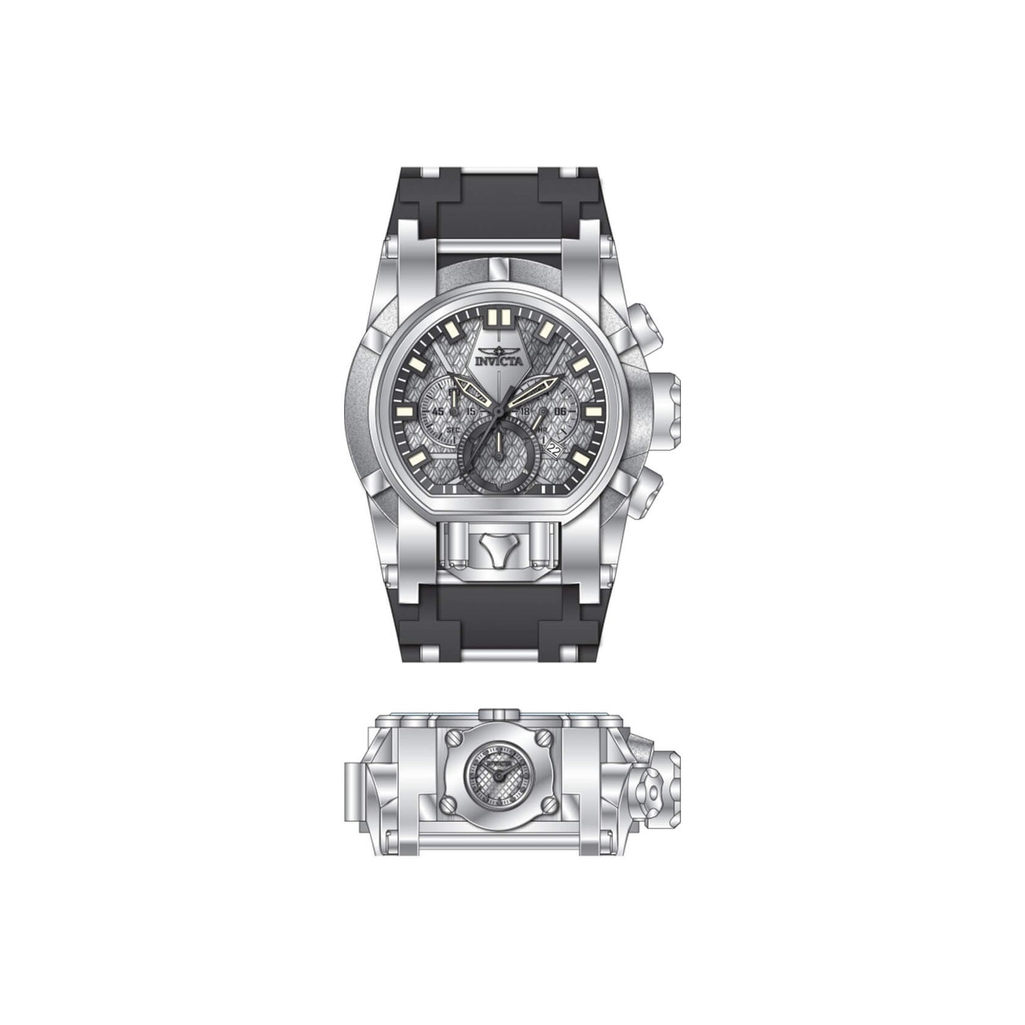 Ceas bărbătesc Invicta Bolt Zeus Magnum din oțel argintiu 47531