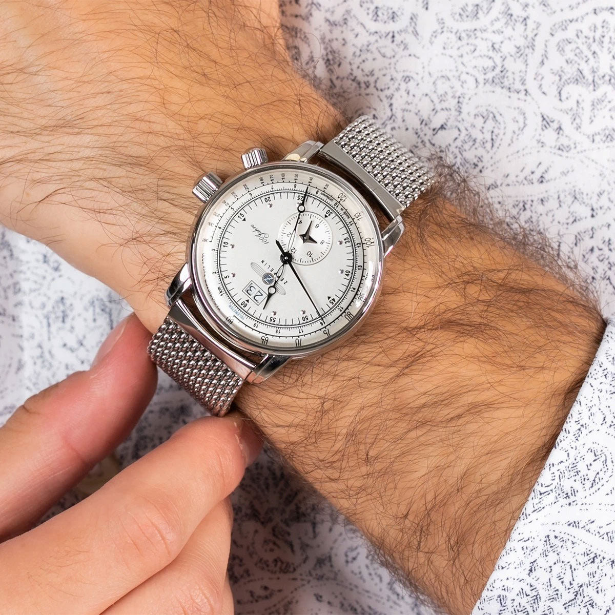 Ceas bărbătesc Zeppelin GMT 100 Jahre Chronograph 7640M-1