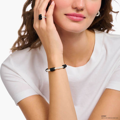 Brățară Thomas Sabo x HARIBO cu 5 ursuleți Goldbears Pearl Limited A2170-052-11-L15