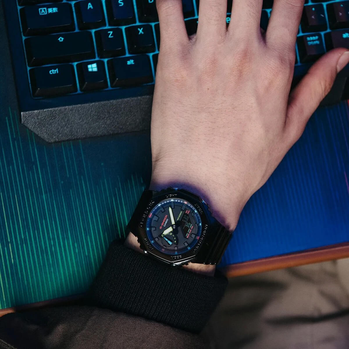 Ceas bărbătesc Casio G-Shock RGB Series GA-2100RGB-1AER