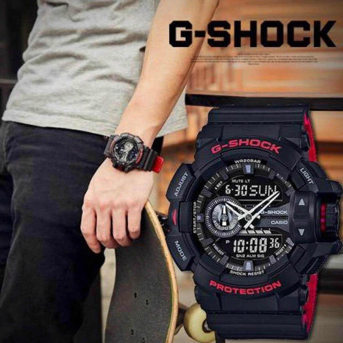 Ceas bărbătesc Casio G-Shock Red Glow GA-400HR-1AER