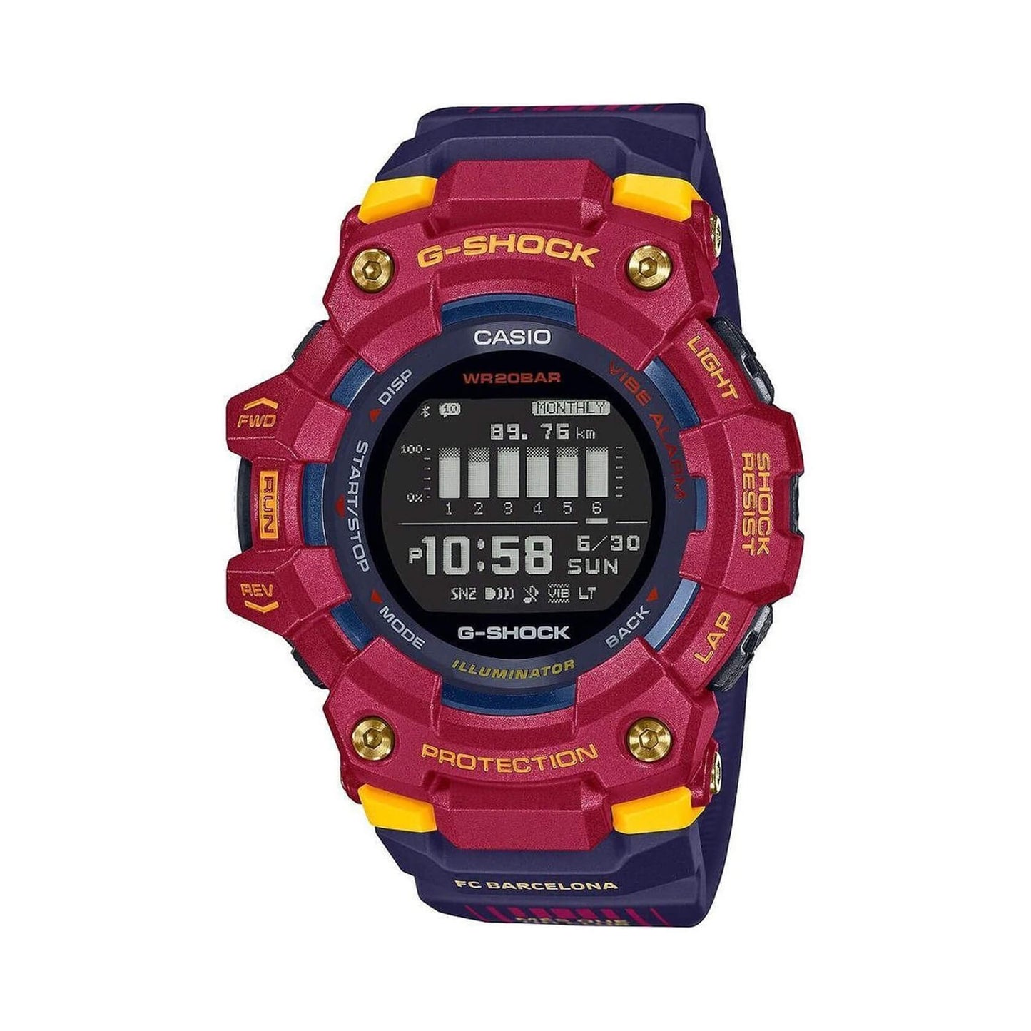 Ceas bărbătesc Casio G-Shock FC Barcelona GBD-100BAR-4ER