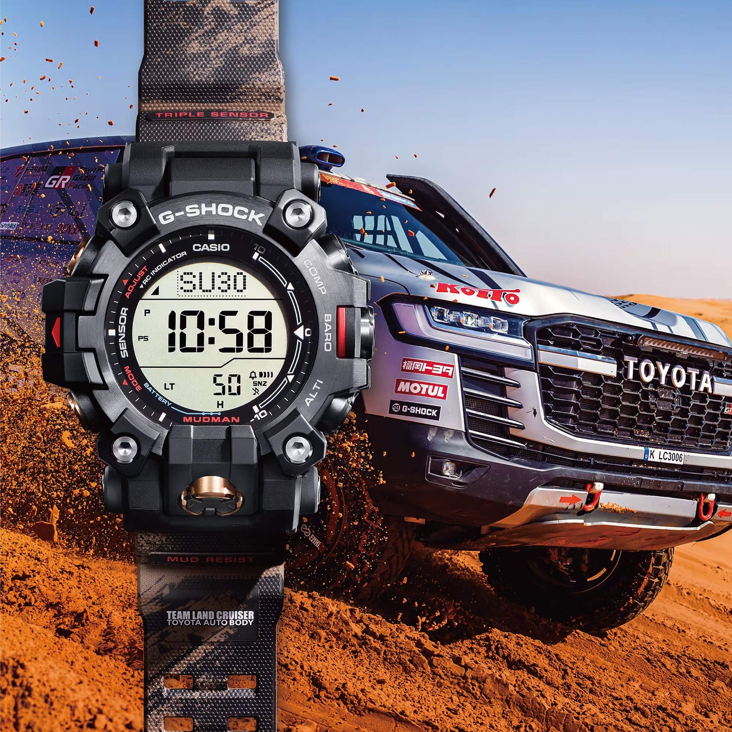 Ceas bărbătesc Casio G-SHOCK Mudman Team Land Cruiser Limited GW-9500TLC-1ER