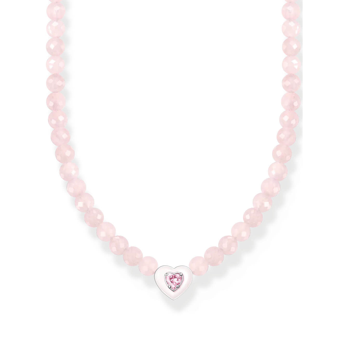 Coliere Thomas Sabo cu inimă și trandafir KE2181-035-9