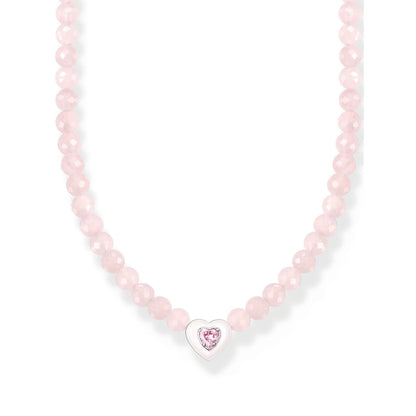 Coliere Thomas Sabo cu inimă și trandafir KE2181-035-9