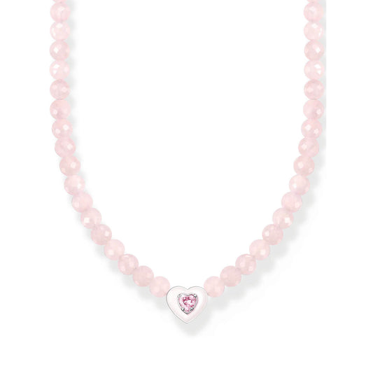 Coliere Thomas Sabo cu inimă și trandafir KE2181-035-9