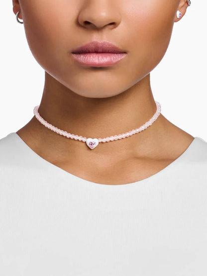 Coliere Thomas Sabo cu inimă și trandafir KE2181-035-9