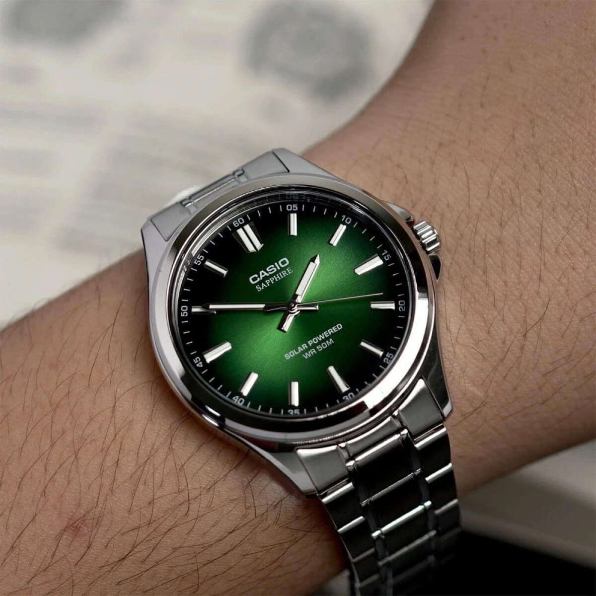 Ceas bărbătesc Casio Solar Sapphire MTS-RS100D-3AVDF