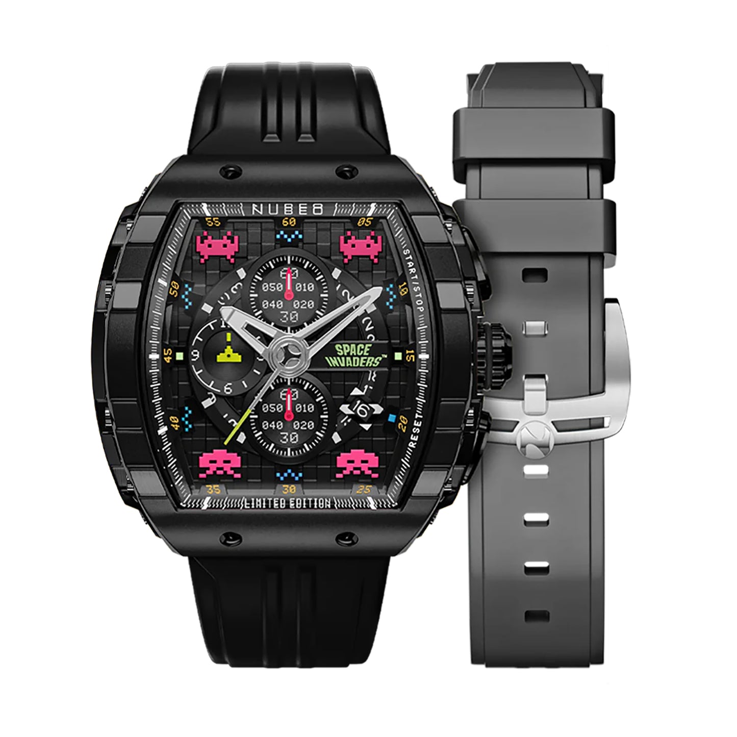 Ceas bărbătesc Nubeo Magellan Chronograph Space Invaders – Astro Ash Limited