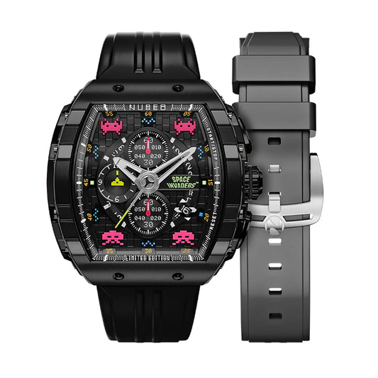 Ceas bărbătesc Nubeo Magellan Chronograph Space Invaders – Astro Ash Limited