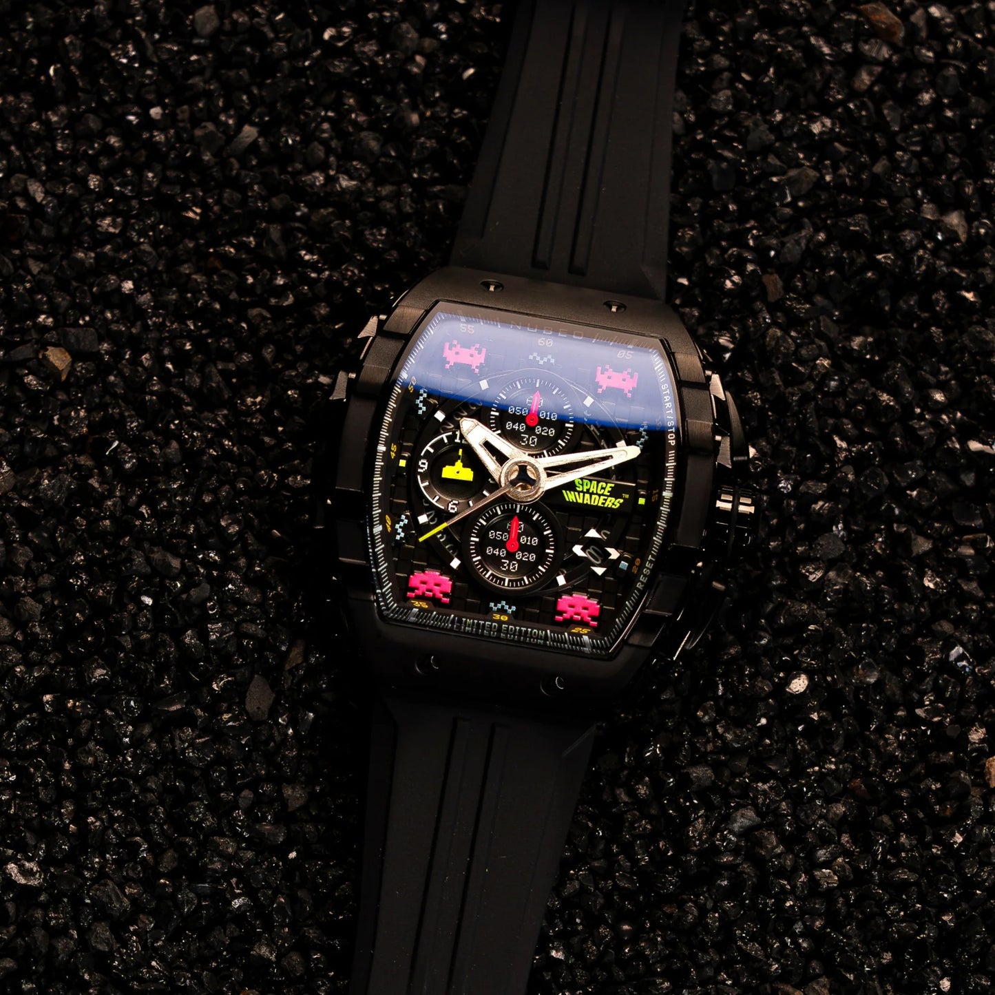 Ceas bărbătesc Nubeo Magellan Chronograph Space Invaders – Astro Ash Limited