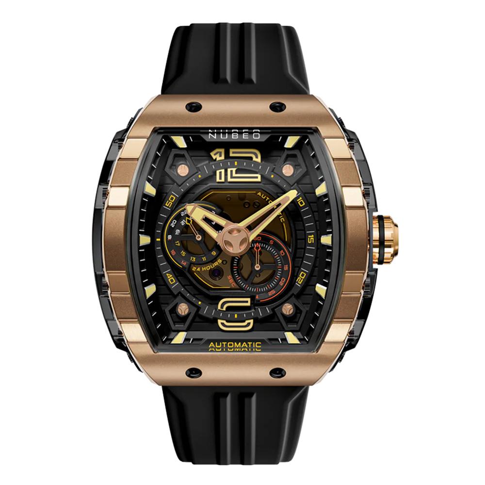 Ceas bărbătesc Nubeo Magellan Rose Gold 24h Automat