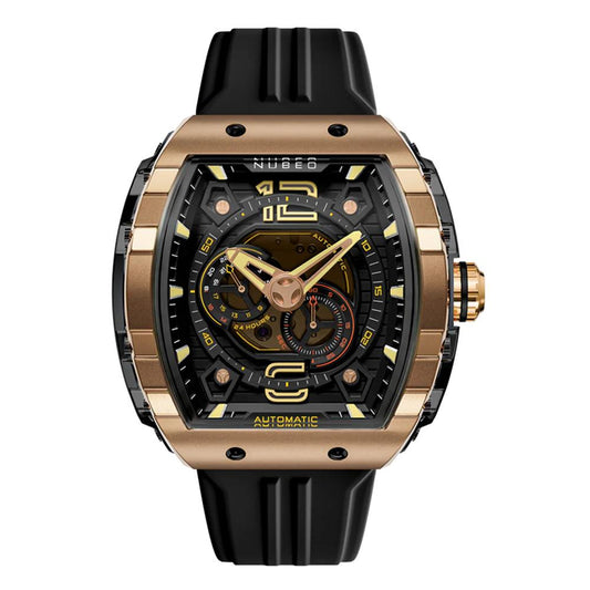 Ceas bărbătesc Nubeo Magellan Rose Gold 24h Automat