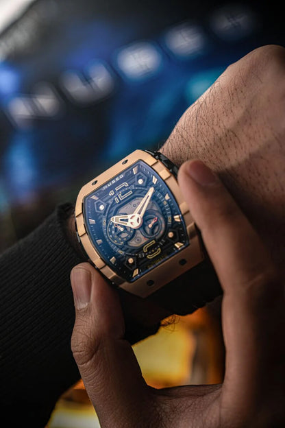 Ceas bărbătesc Nubeo Magellan Rose Gold 24h Automat