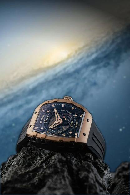 Ceas bărbătesc Nubeo Magellan Rose Gold 24h Automat