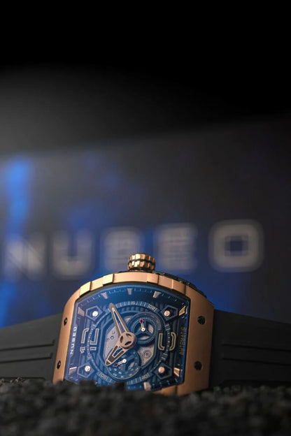 Ceas bărbătesc Nubeo Magellan Rose Gold 24h Automat