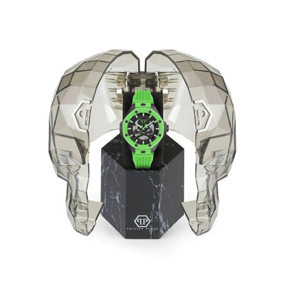 Ceas bărbătesc Philipp Plein Skeleton Royal Automatic Lime Inferno PWPFA0624