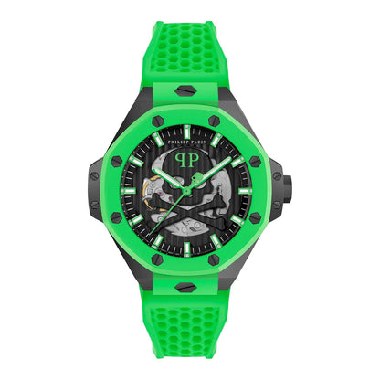 Ceas bărbătesc Philipp Plein Skeleton Royal Automatic Lime Inferno PWPFA0624