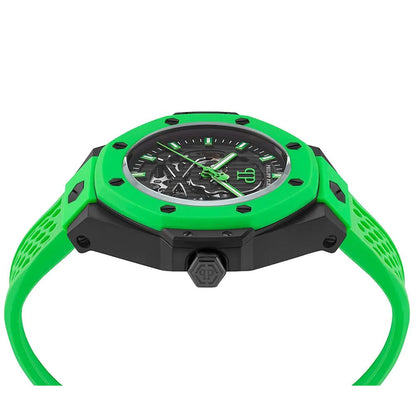 Ceas bărbătesc Philipp Plein Skeleton Royal Automatic Lime Inferno PWPFA0624