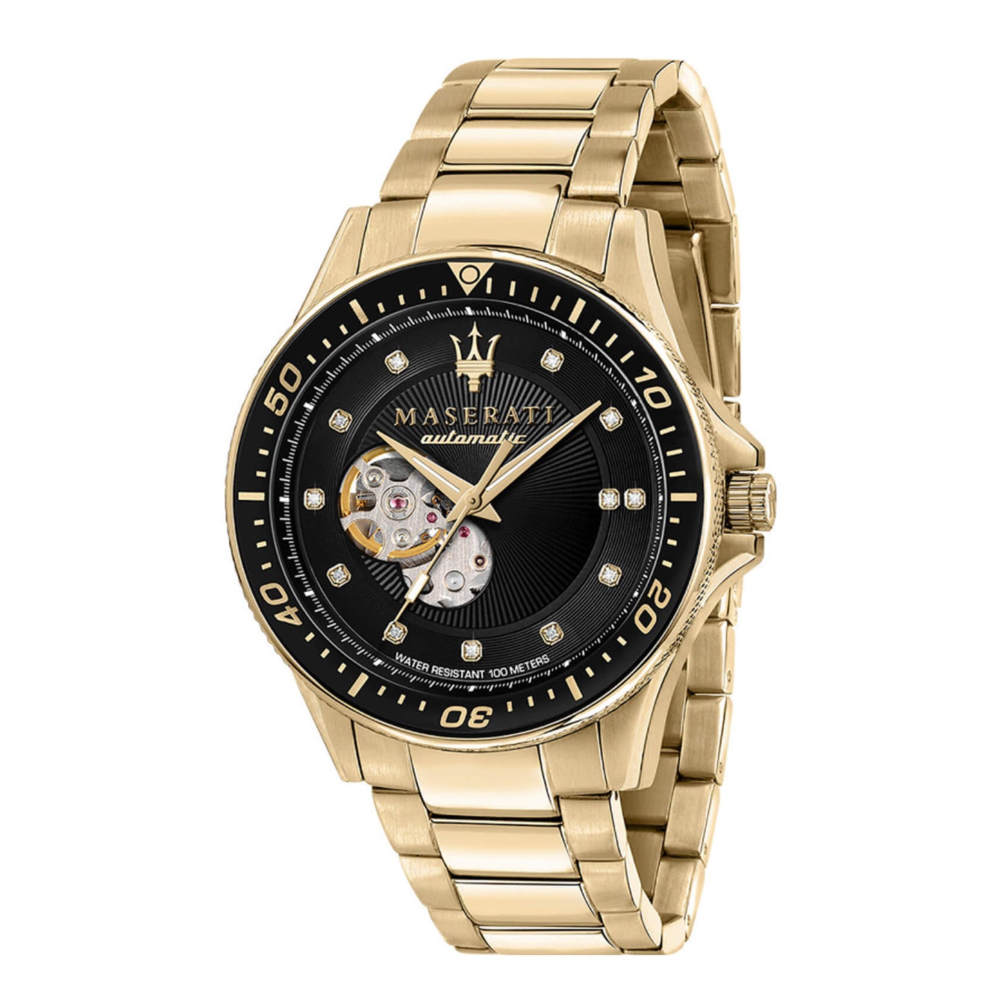 Ceas bărbătesc automat Maserati Sfida Gold Diamonds