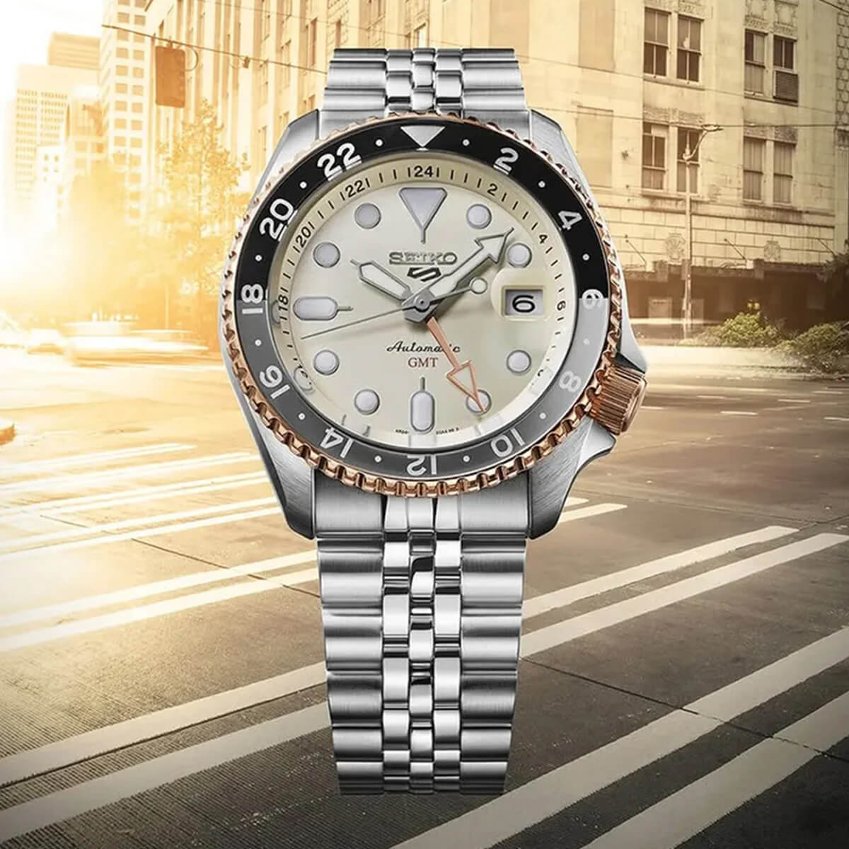 Ceas bărbătesc Seiko 5 Sport GMT Automatic Limited Edition SSK046K1