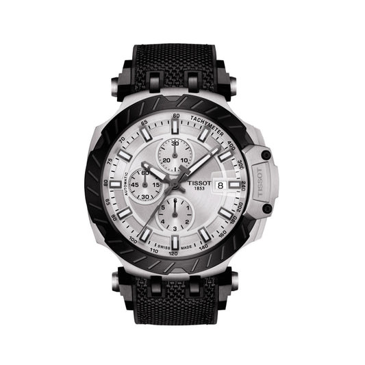 Ceas bărbătesc Tissot T-Race MotoGP Chronograph Automatic cu cadran argintiu T115.427.27.031.00