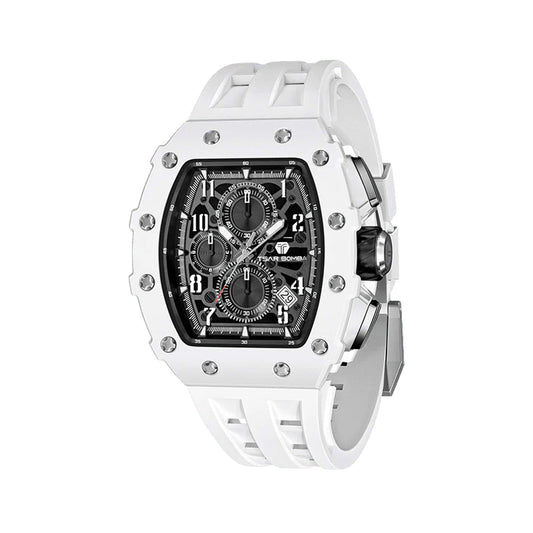 Ceas bărbătesc TSAR BOMBA Bio Ceramic White Swan Limited TB8204BW
