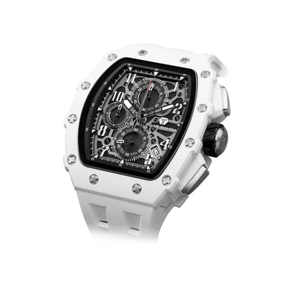Ceas bărbătesc TSAR BOMBA Bio Ceramic White Swan Limited TB8204BW