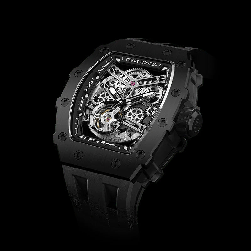 Ceas bărbătesc TSAR BOMBA Black Emperor Automatic JYTB8208ABB