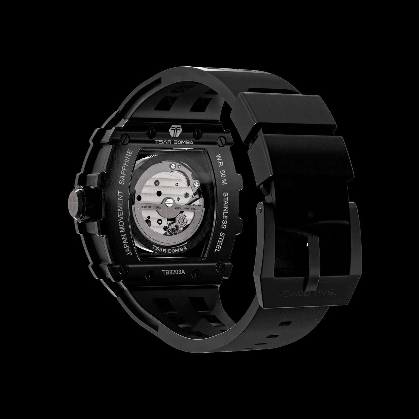 Ceas bărbătesc TSAR BOMBA Black Emperor Automatic JYTB8208ABB