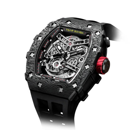 Ceas bărbătesc TSAR BOMBA Carbon Fiber Automatic JYTB8208CFB