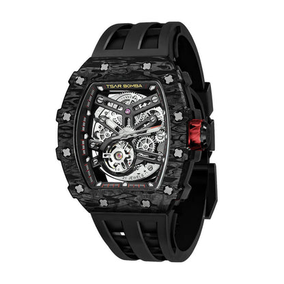 Ceas bărbătesc TSAR BOMBA Carbon Fiber Automatic JYTB8208CFB