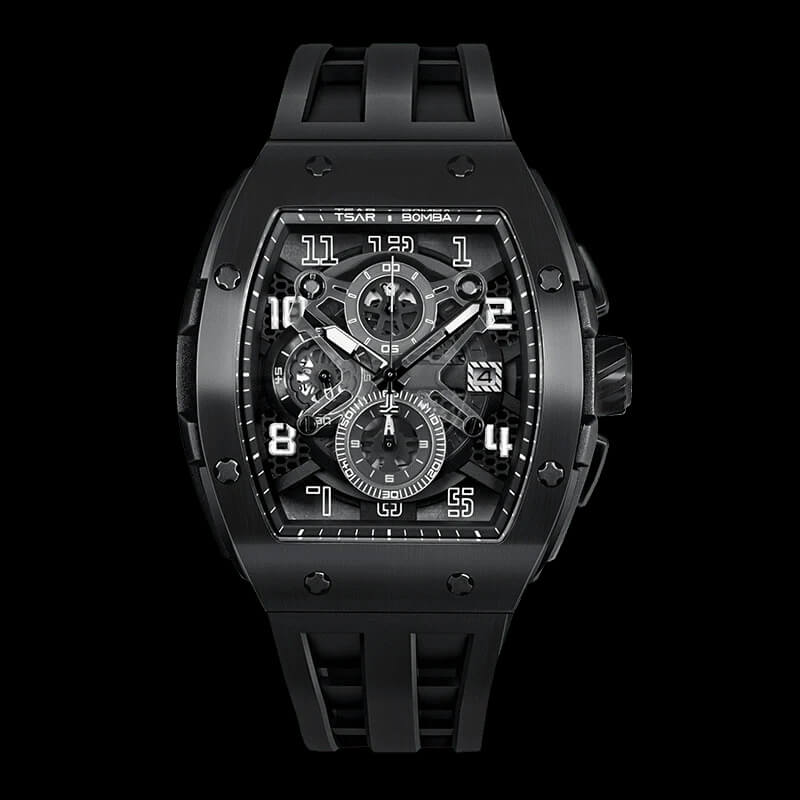 Ceas bărbătesc TSAR BOMBA Black Majesty Edition TB8211BB