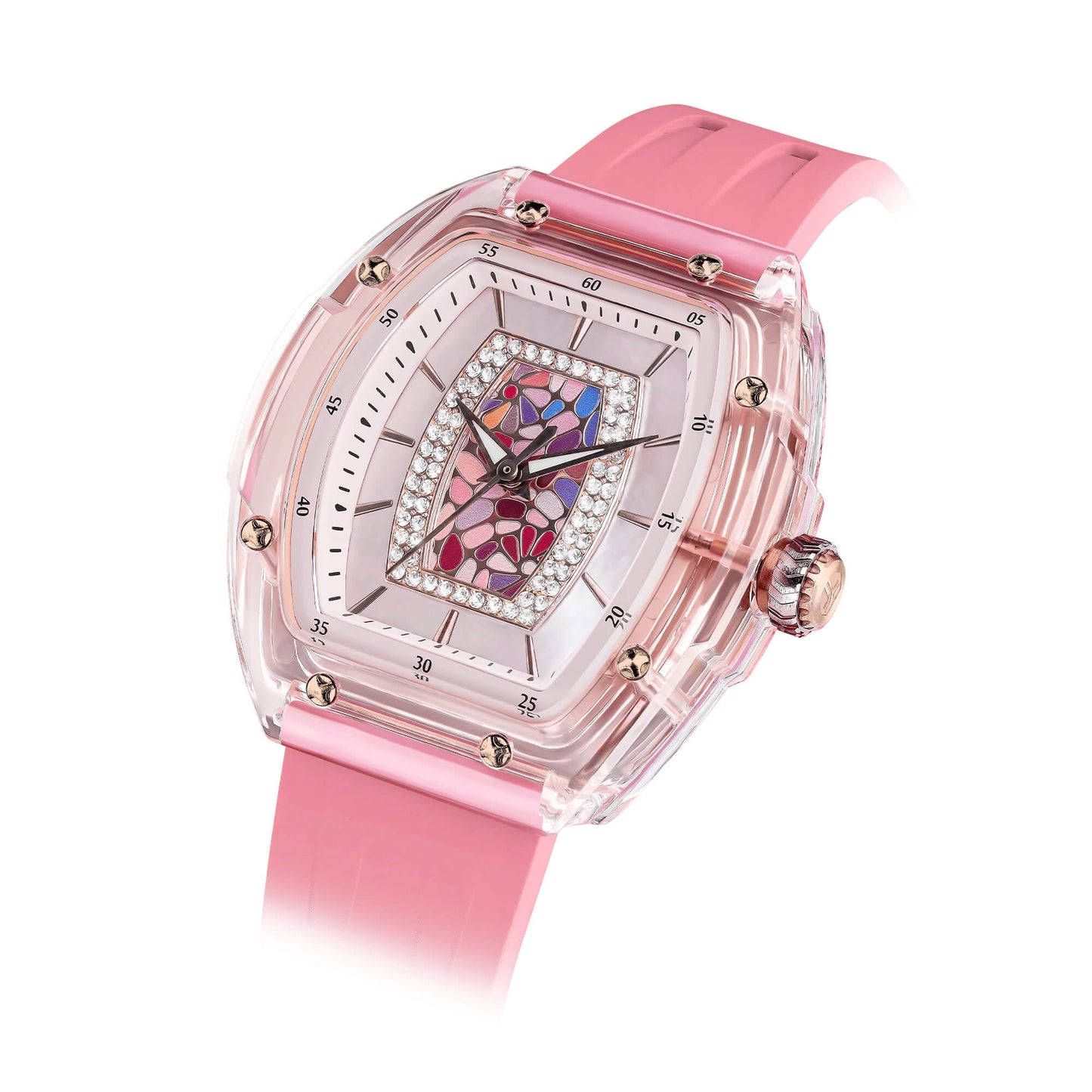 Ceas de damă TSAR BOMBA Crystal Chic Swiss TB8219P