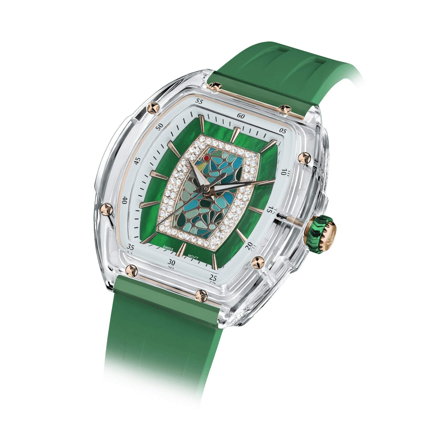 Ceas de damă TSAR BOMBA Crystal Chic Swiss TB8219G