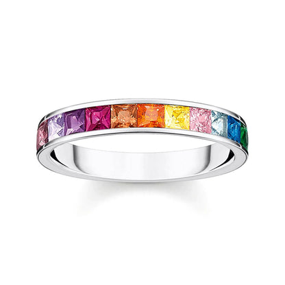 Inel argint Thomas Stone Rainbow EU52