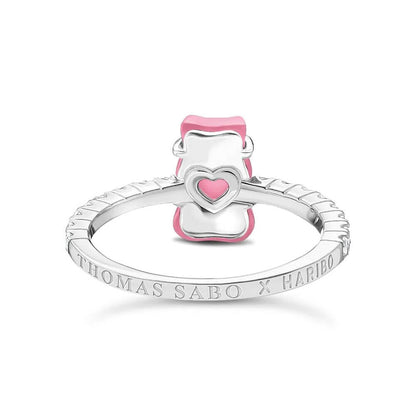 Inel mini roz Goldbear cu zirconiu Thomas Sabo x HARIBO, 54 EU