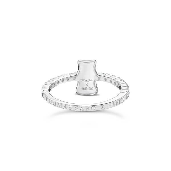 Inel Thomas Sabo x HARIBO Mini Silver Goldbear cu zirconiu, argintiu, EU56