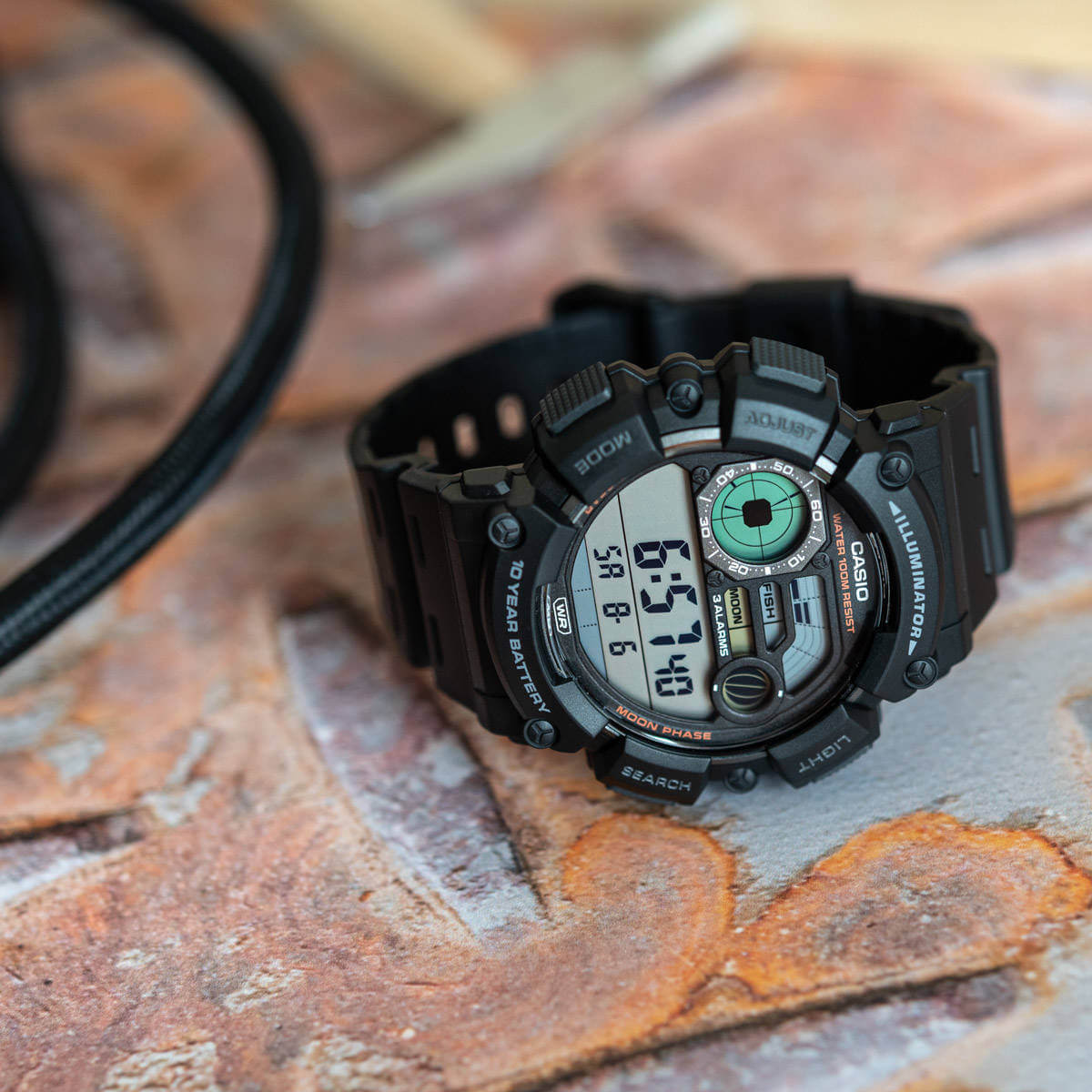 Ceas bărbătesc Casio Outgear Fishing WS-1500H-1AVEF