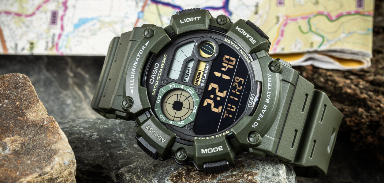 Ceas bărbătesc Casio Outgear Fishing WS-1500H-3BVEF