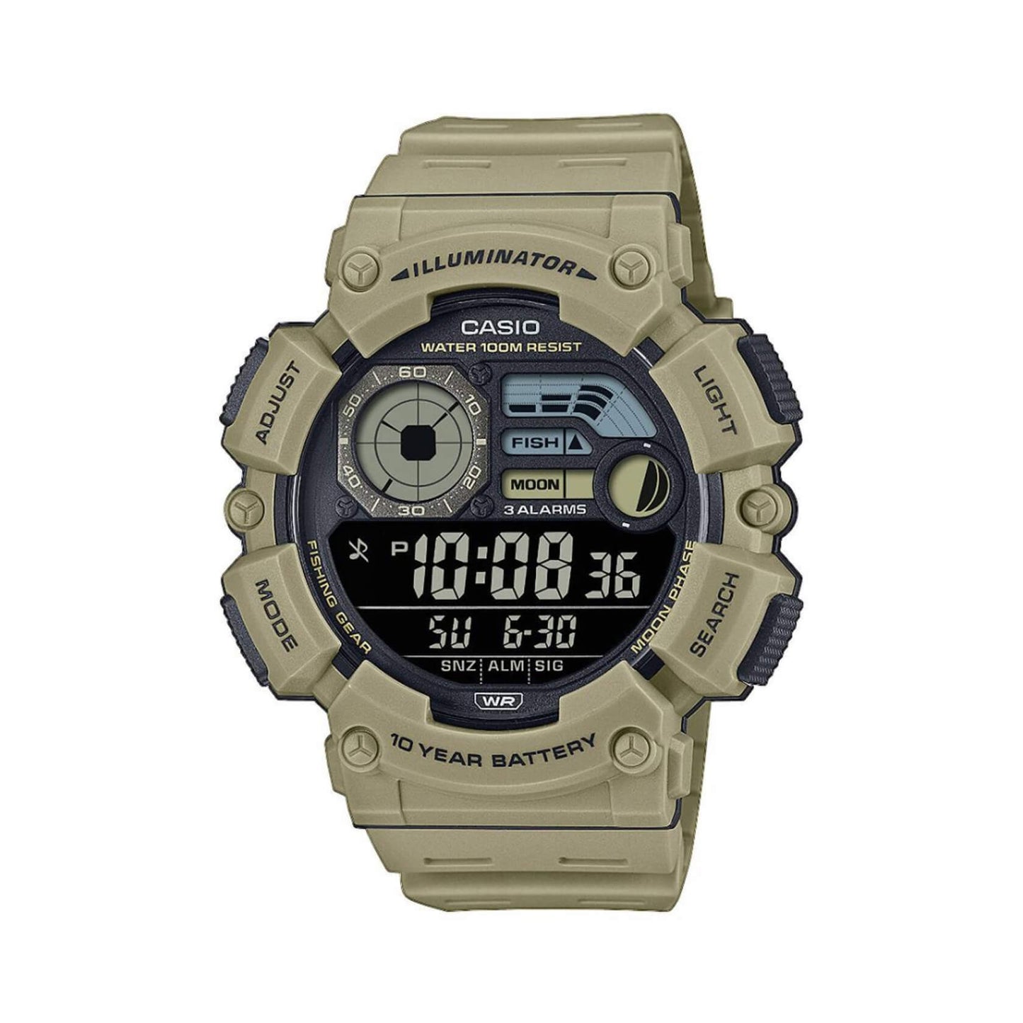 Ceas bărbătesc Casio Outgear Fishing WS-1500H-5BVEF