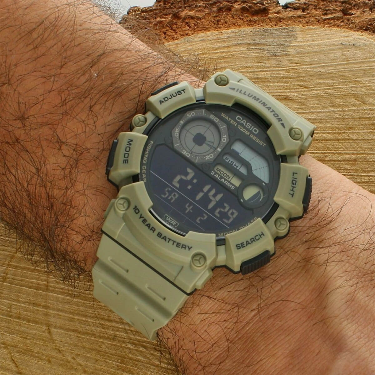 Ceas bărbătesc Casio Outgear Fishing WS-1500H-5BVEF