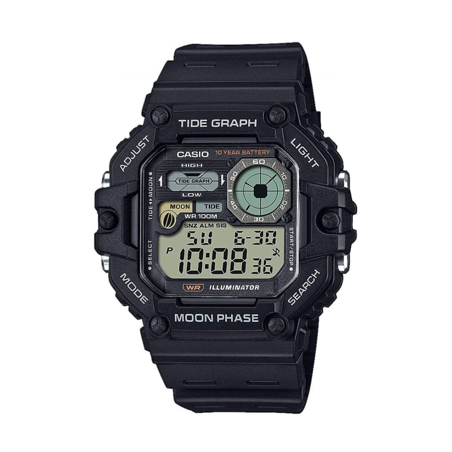 Ceas bărbătesc Casio Outgear Fishing WS-1700H-1AVEF